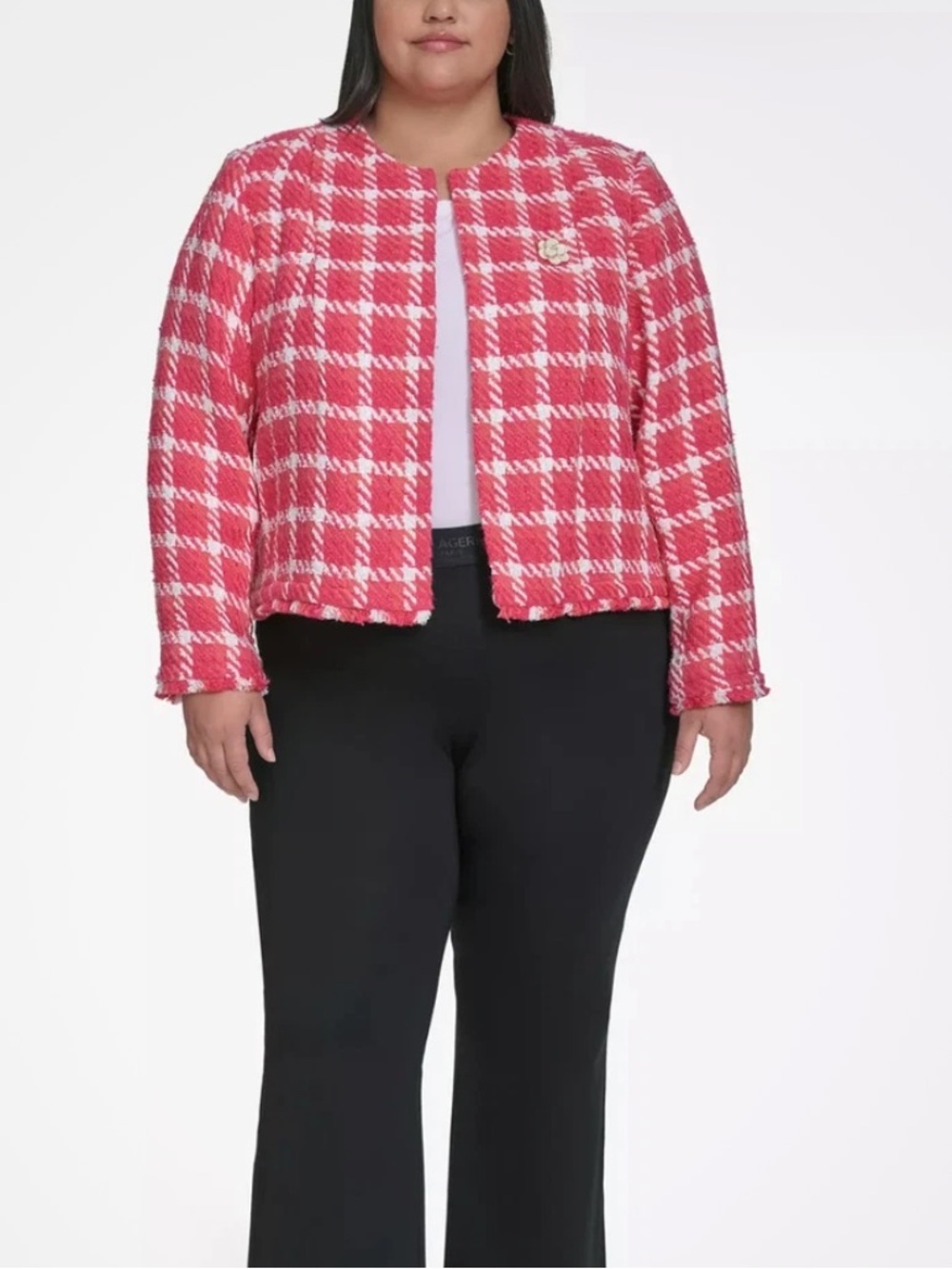 Brand new with tags Karl Lagerfeld Paris Open Front Tweed Jacket‎ Size 24W